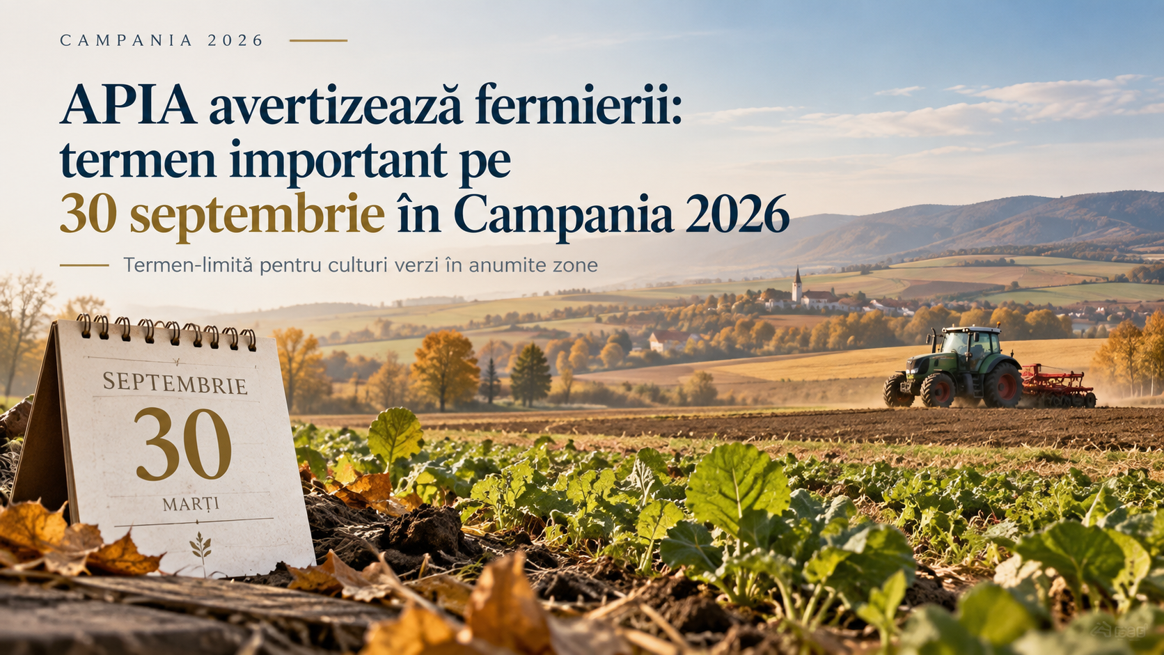 APIA avertizează fermierii: termen important pe 30 septembrie în Campania 2026