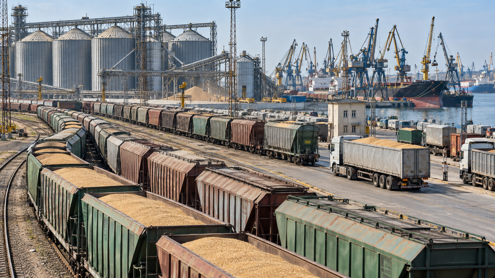 Blocaj pe calea ferată spre Portul Constanța: zeci de mii de tone de cereale așteaptă transportul