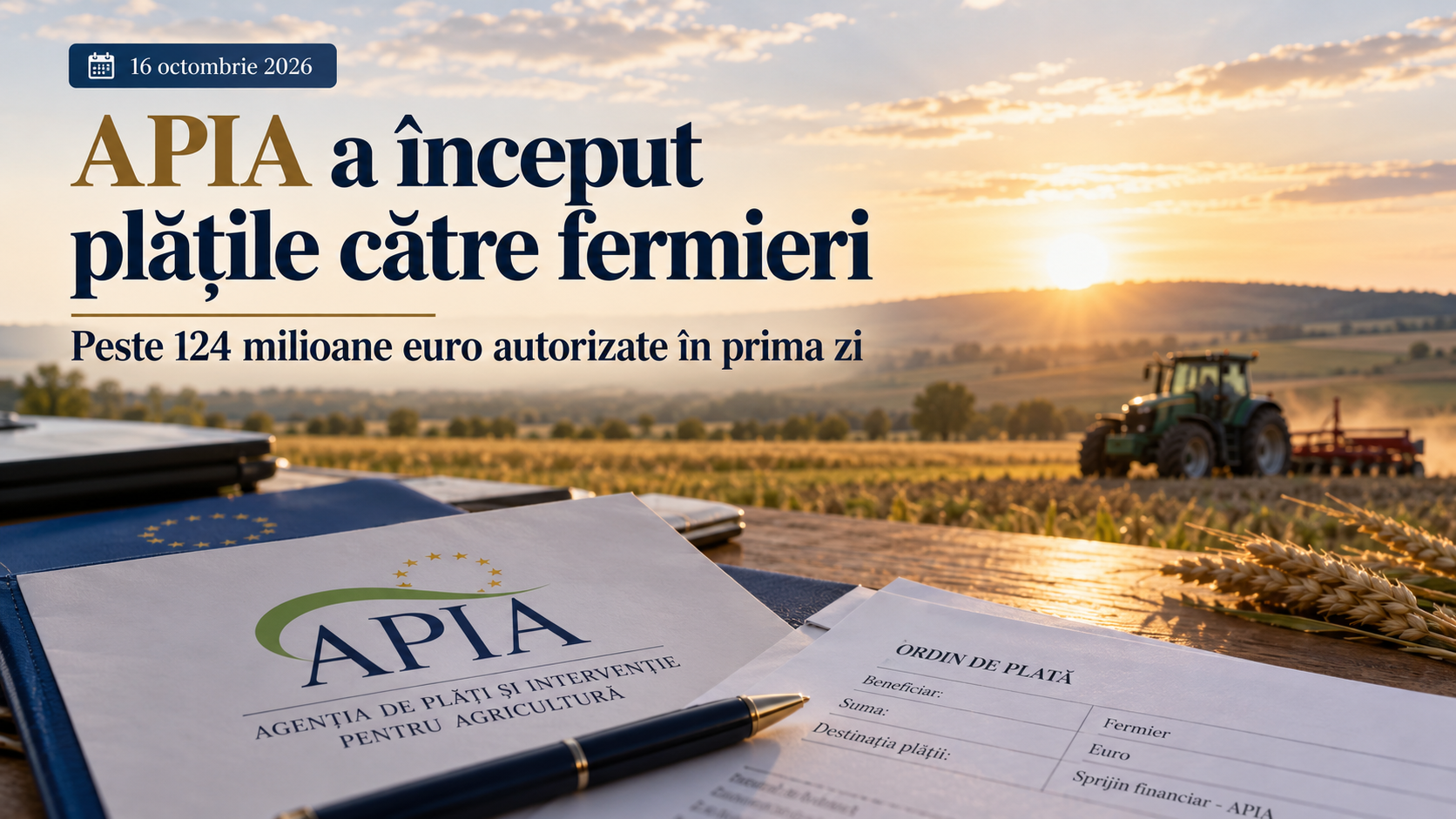 APIA a început plățile către fermieri: peste 124 de milioane de euro autorizate în prima zi. Când ajung banii în conturi