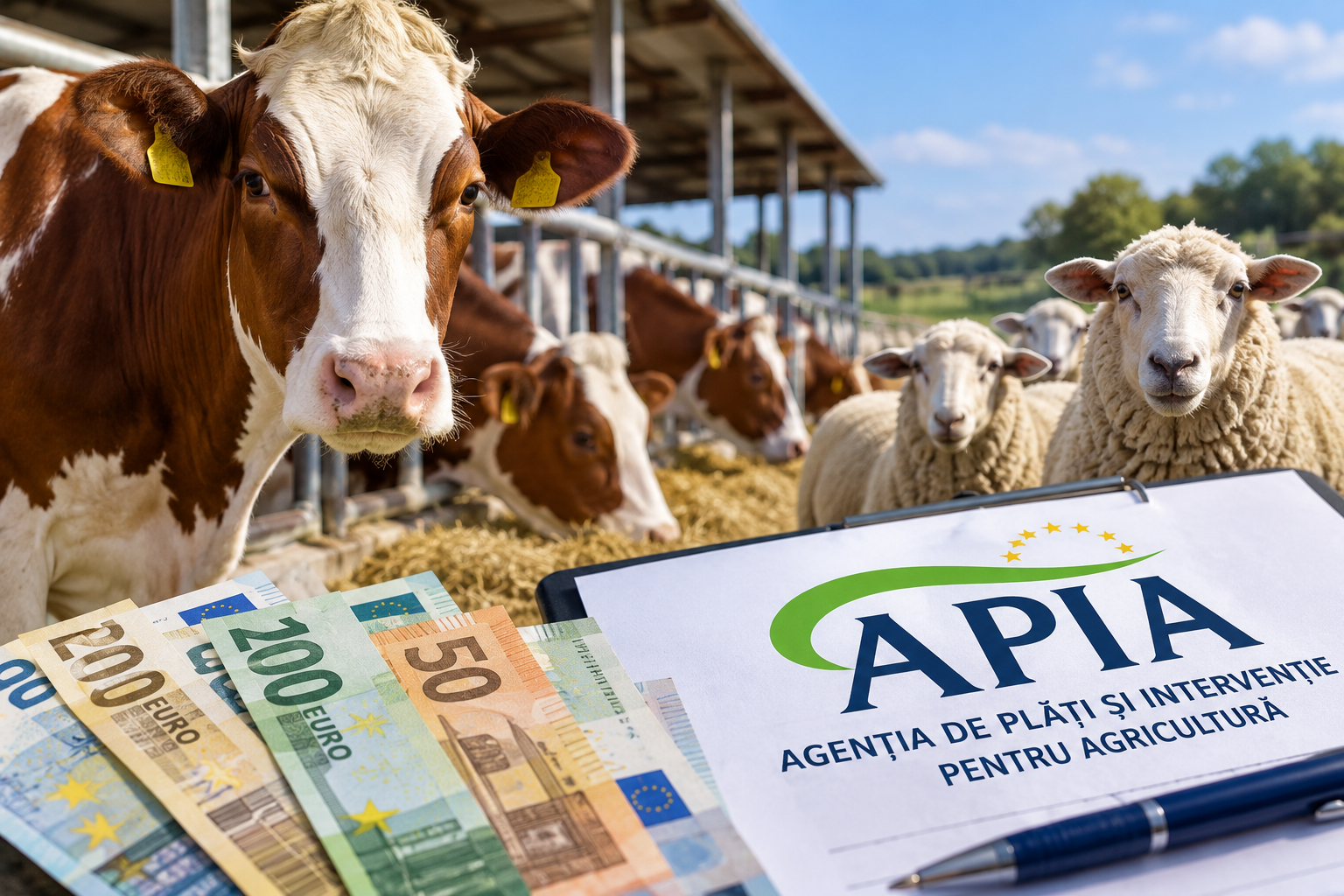 Avans APIA 2026 pentru crescătorii de animale: până la 260,86 euro/vacă de lapte din 16 octombrie