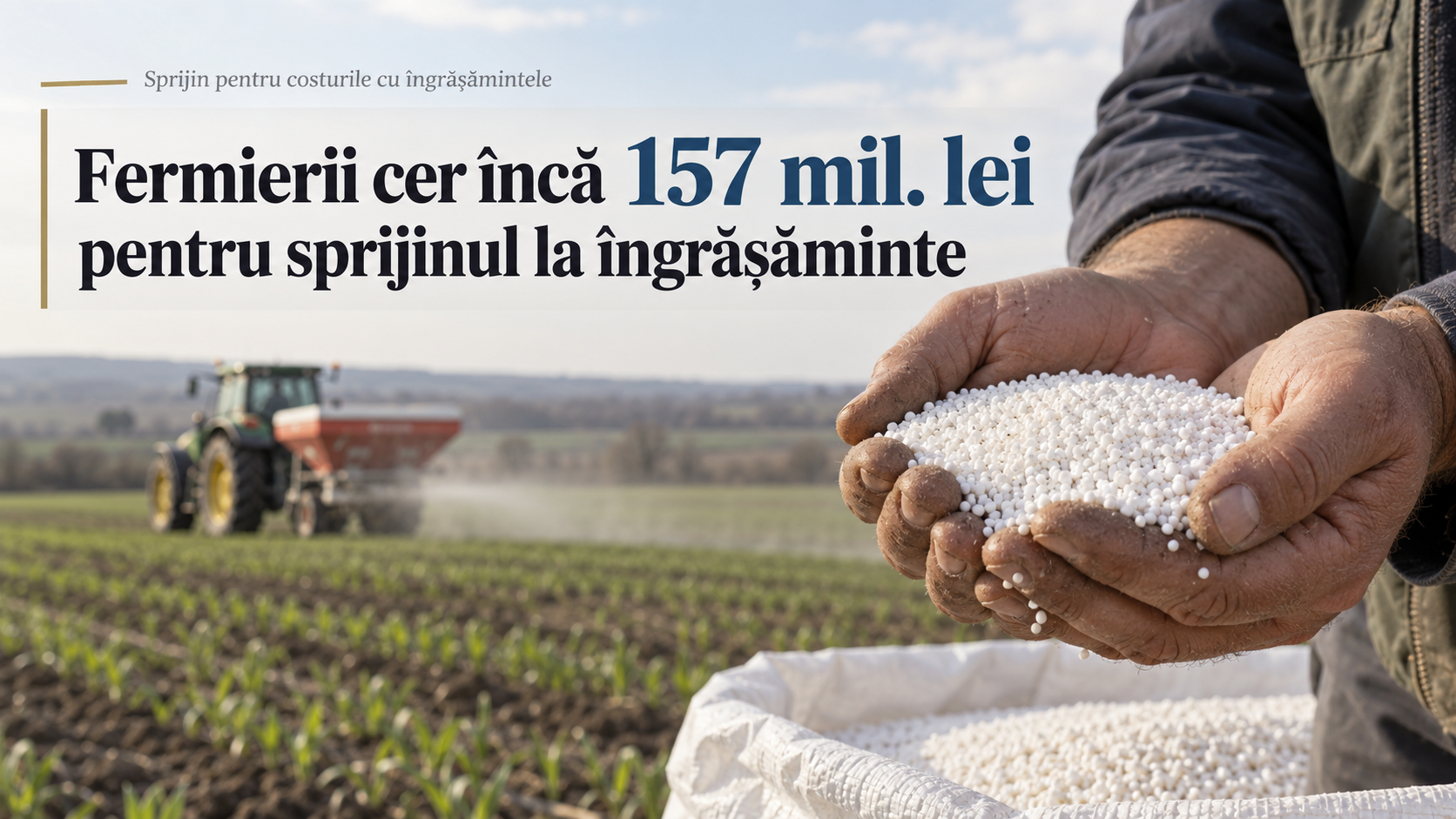 Fermierii cer încă 157 milioane de lei pentru sprijinul la îngrășăminte